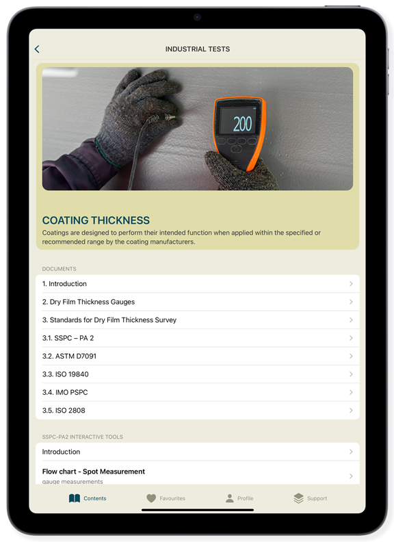 Coatings Radar - iPad OS Training App for Coatings Surveys